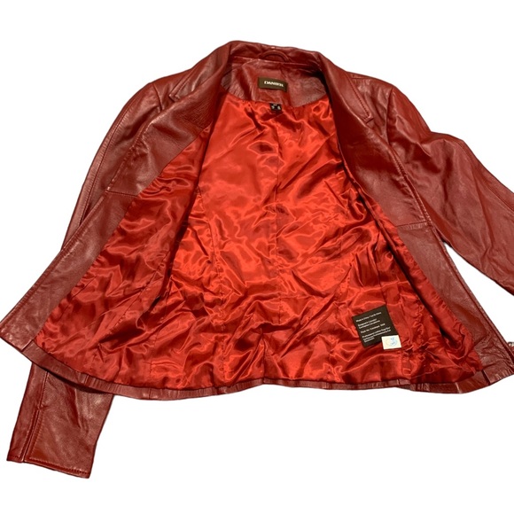 Red DANIER Leather Jacket, Y2K - Picture 4 of 6